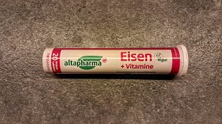 EISEN 6 zł 155 USD ALTAPHARMA rossmann 20tabletek VITAMINE VEGAN 82g  MADE IN GERMANY [upl. by Aubine]