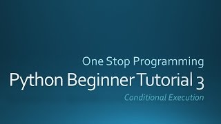 Python Beginner Tutorial 3 For Absolute Beginners [upl. by Bega]