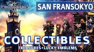 Kingdom Hearts 3  San Fransokyo All Collectible Locations Lucky Emblems amp Treasures [upl. by Ancel]