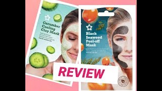 Black Seaweed peel off mask cucumber clay face mask Review [upl. by Nnaeinahpets]