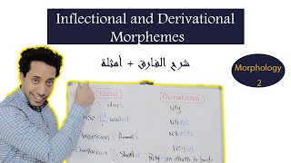 morphology  inflectional and derivational morphemes شرح الفارق [upl. by Lanuk828]