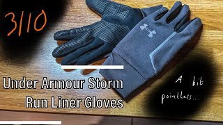 Under Armour Storm Run Liner Gloves Review [upl. by Enal]