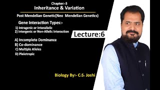 POST MENDELIAN GENETICS NEO MENDELIAN GENETICS  Intragenic CodominanceMultiple Alleles [upl. by Lynnelle]