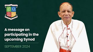 A Message on Upcoming Synod  September 2024  Archdiocese of Bombay [upl. by Aguayo]