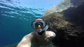 Snorkelling in Portinatx Ibiza 2015 [upl. by Hen144]