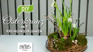 DIY hübscher Osterkranz mit Frühlingspflanzen How to Deko Kitchen [upl. by Lseil]