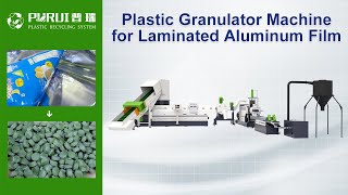 Plastic Granulator Machine for Laminated Aluminum Film Double Stage Composite Film Granulating Line [upl. by Iverson]