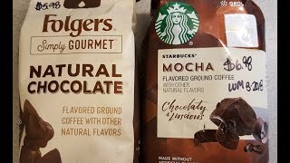 Folgers Mocha vs Starbucks Mocha  Coffee Comparison  by Kim Townsel [upl. by Suivatra]