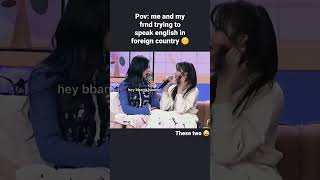 Karina and Giselle speaking in English 😎😆❤ aespa karina giselle comeback [upl. by Metzgar634]