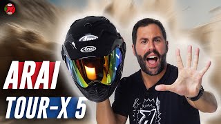 Recensione ARAI TOURX 5 ⛰️ Il MIGLIOR casco da moto trail [upl. by Mikey]