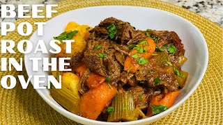 How to Make Beef Pot Roast in the Oven  Beef Chuck Roast Recipe  Boneless Chuck Roast [upl. by Akinod]