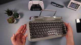 Unboxing Video Of Knewkey Rymek Gray TypewriterStyle Mechanical Keyboard By CTA  tech desk [upl. by Nnayhs]