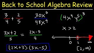 Algebra Review [upl. by Oatis]