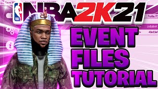 HOW TO DO EVENT FILES NBA2K21 FULL TUTORIAL GET FILES IN 2K21 [upl. by Anawik]