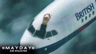 PILOT SUCKED OUT OF COCKPIT WINDOW  British Airways Flight 111  Mayday Air Disaster [upl. by Swamy513]