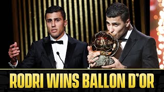 Rodri becomes first Man City player to win the Ballon dOr 🏆  CBS Sports Golazo [upl. by Ahgiela]