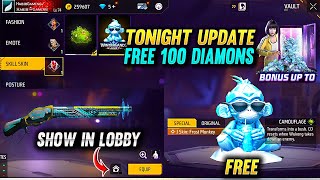 Free Character Skins Free Fire  1 Diamond Top up Event  Tropical Parrot M1887 Not Show In Lobby [upl. by Samale]