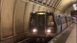 WMATA Metrorail Alstom 6000 Series On The Green Line At Georgia AvenuePetworth Station [upl. by Chimene]