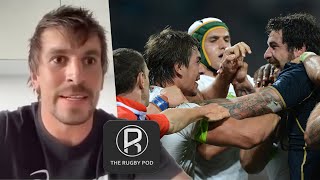 Eben Etzebeth amp Jim Hamilton on their famous fight  The Rugby Pod  RugbyPass [upl. by Onitsirc444]