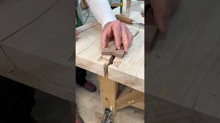 Some walnut bow ties and Titebond to stabilize this crack using the Slabstitcher system woodworking [upl. by Adelbert536]