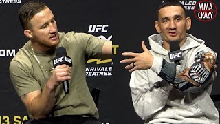 Justin Gaethje amp Max Holloway talk fight for UFC 300 Highlights [upl. by Grail]