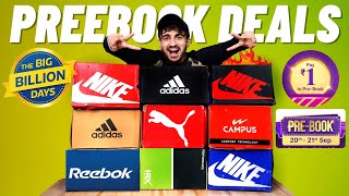 TOP 25 BRANDED RUNNING SHOES AND SNEAKERS PRE BOOK DEALS IN ₹1  FLIPKART BIG BILLION DAYS 🔥 [upl. by Waki]