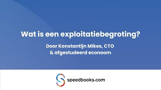 Wat is een exploitatiebegroting  Inkomsten en uitgaven berekenen met Speedbooks [upl. by Aklim]