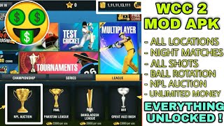 WCC2 MOD APK EVERYTHING UNLOCKED  NPL Auction Unlocked  Download World Championship Cricket [upl. by Aleit]