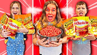 HOT CHEETOS LOBSTER TAILS SEAFOOD BOIL MUKBANG CHALLENGE SABOTAGE ALFREDO CHEESE SAUCE  QUEEN BEAST [upl. by Airdnahc676]