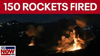 BREAKING 150 rockets fired at Israel civilians flee to bomb shelters  LiveNOW from FOX [upl. by Adnomar125]