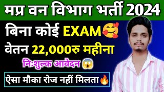 Jabalpur Van Vibhag New Vacancy 2024 🥰 bina exam wali vacancy  Van Vibhag Recruitment mp 🔥 [upl. by Marva]