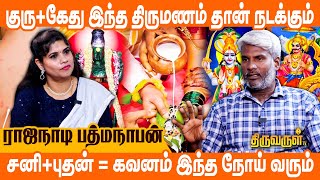 சனி  சூரியன் இருந்தால் இந்த பெயர்கள் தான் வரும்  Rajanadi Astrologer Padmanabhan  THIRUVARUL TV [upl. by Sukey]