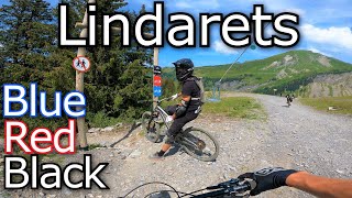 Lindarets MTB BlueRedBlack Full Runs [upl. by Marco]