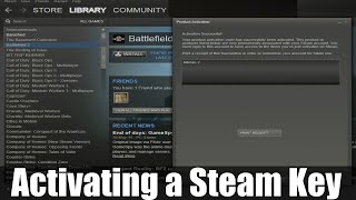 How to activate a Steam Key [upl. by Yeldarb]