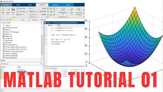 MATLAB tutorial  3D plot for beginners meshgrid surf bar3 plot3 contour [upl. by Charley]