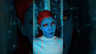 halloween mystique cosplay cosplayer makeup shorts halloween2023 transformation tutorial [upl. by Lauer]