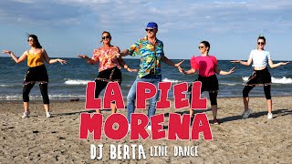 LA PIEL MORENA  Dj Berta Official  Ballo di gruppo amp merengue line dance 2024 [upl. by Gnos]