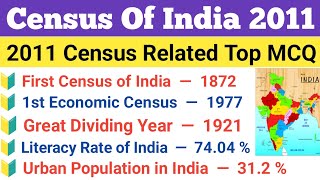 Census 2011  2011 Census  Census Of India 2011  Census 2011 Mcq Questions  Topper Study [upl. by Anahpos]