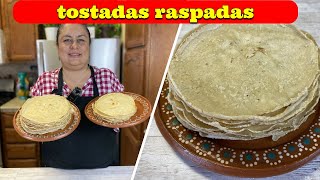 COMO HACER TOSTADAS RASPADAS PASO A PASO SUPER EXPLICADO [upl. by Aleekat115]