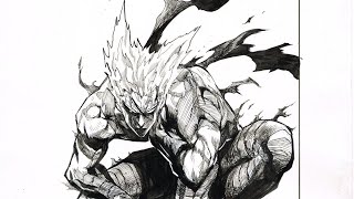 Yusuke Murata drawing Garou inking process [upl. by Sirrad883]