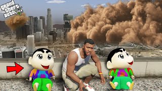 Franklin Shinchan amp Pinchan Run Away From Sandstorm In Gta V [upl. by Edmund]