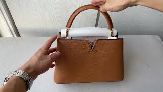 where to buy affordable top quality luxury capucines MM bag dersinger handbag dhgate unboxing review [upl. by Neersan]