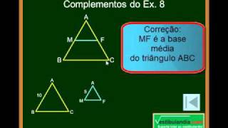 Matemática  Aula 36  Triângulos  Critérios de Semelhança  Parte 2  Final [upl. by Aleyam]