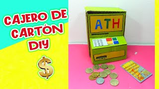 Cajero automático de CARTON RECICLADO 🤑 Diy Manualidades [upl. by Leugimesoj]