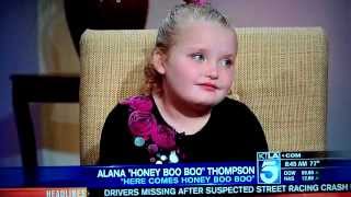 HONEY BOO BOO 10152012 HYPER amp OUTOFCONTROL DESTROYS INTERVIEW KTLA Los Angeles [upl. by Hamford]