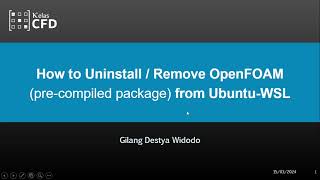 Cara Uninstall atau Menghapus OpenFOAM pada UbuntuWSL Windows 11 [upl. by Solenne]