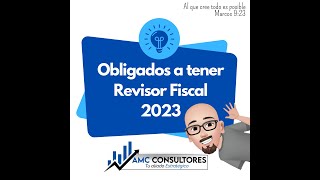 ✅OBLIGADOS A TENER REVISOR FISCAL EN EL 2023 [upl. by Nunes]