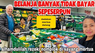 BELANJA BANYAK TIDAK BAYAR SEPESERPUN ALHAMDULILAH REZEKI NOMPLOK DI SAYANG MERTUA [upl. by Rahas416]