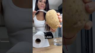 Cocer patatas rápido en el microondas en 5 minutos con el tenedor recetasfaciles [upl. by Blanchette]