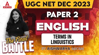 UGC NET English Literature Classes  Terms In Linguistics By Aishwarya Puri [upl. by Gonzalo]